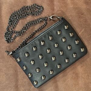 Pippajean Black Studded Crossbody with Chain Strap